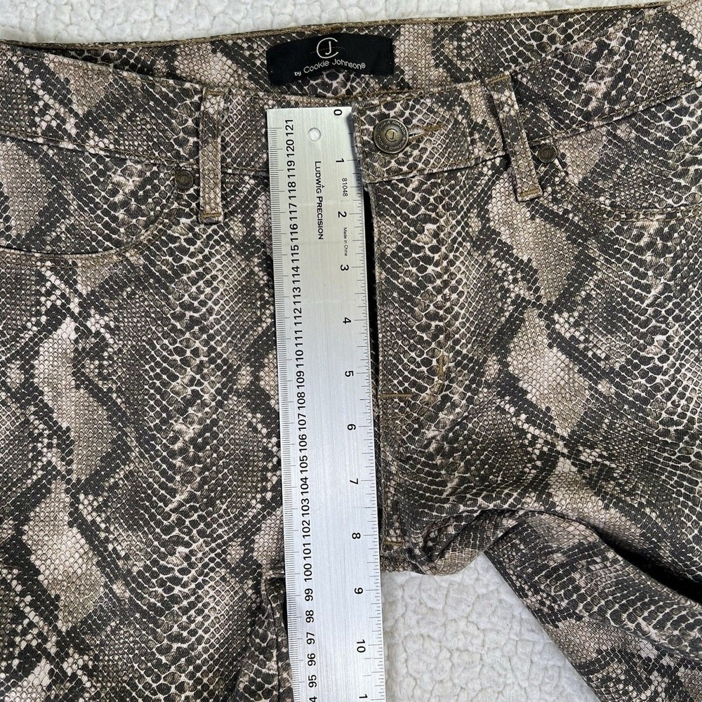 CJ by Cookie Johnson Jeans Women's 27 (Actual 30x31) Snakeskin Print Skinny - Picture 9 of 10